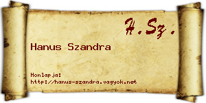 Hanus Szandra névjegykártya